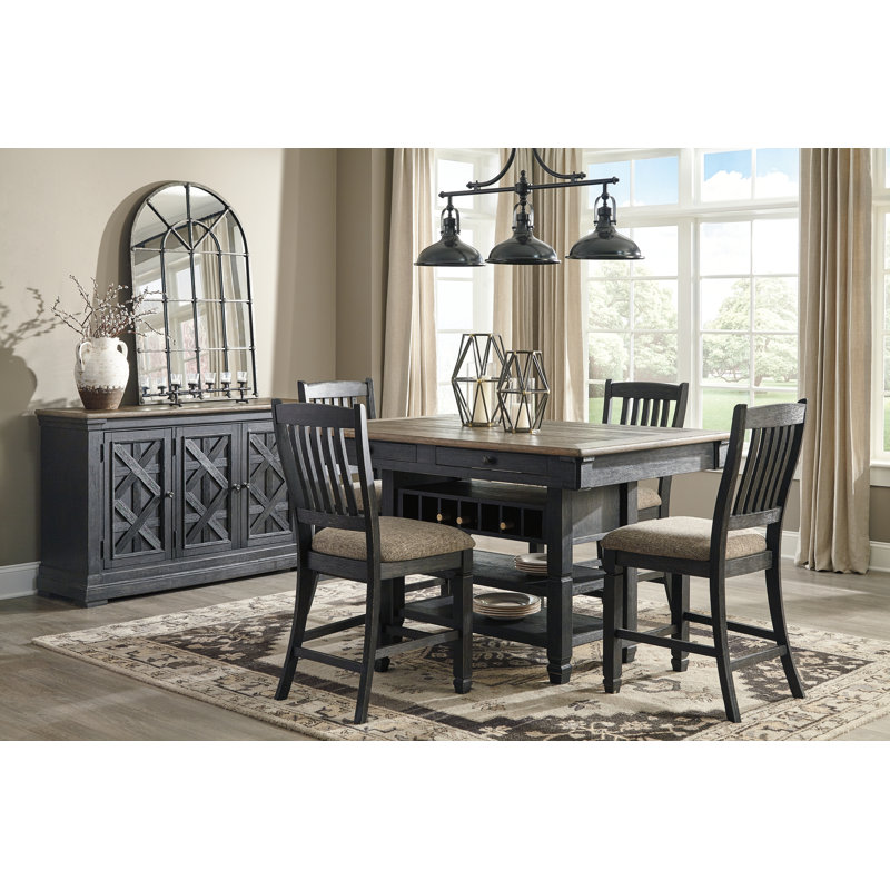 Tyler Creek Counter Height Dining Table and 4 Barstools with Server
