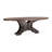 Auberta Teak Oval Solid Wood Top Metal Base Dining Table