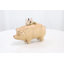 Sculpture Cole et cochon gris en résine avec coqs et poussins