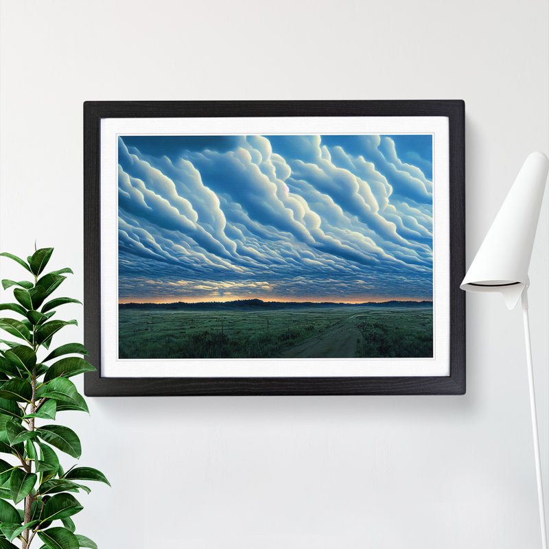 Euphoric Cloudy Sky - Framed Print, Black, 34cm H x 46cm W x 2cm D