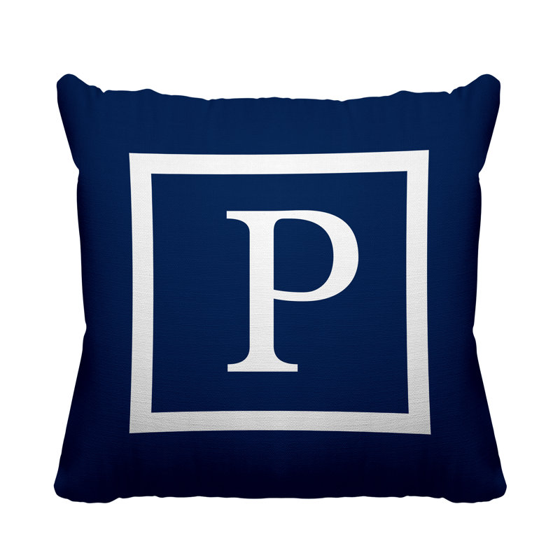 Coussin Colter, L 15 po x H 15 po, H 17 po x l 17 po, Bleu marine