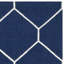 Tapis géométrique en laine / coton tissé à la main Rodgers - blanc / bleu-754581649
