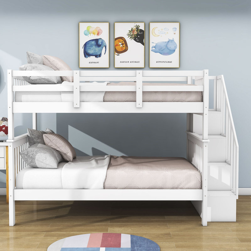 Dilayla Kids Full Over Full Bunk Bed, White