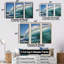 «Turquoise Ocean's Force Unleashed», ensemble d'art mural sur toile côtière-107733661-107733658