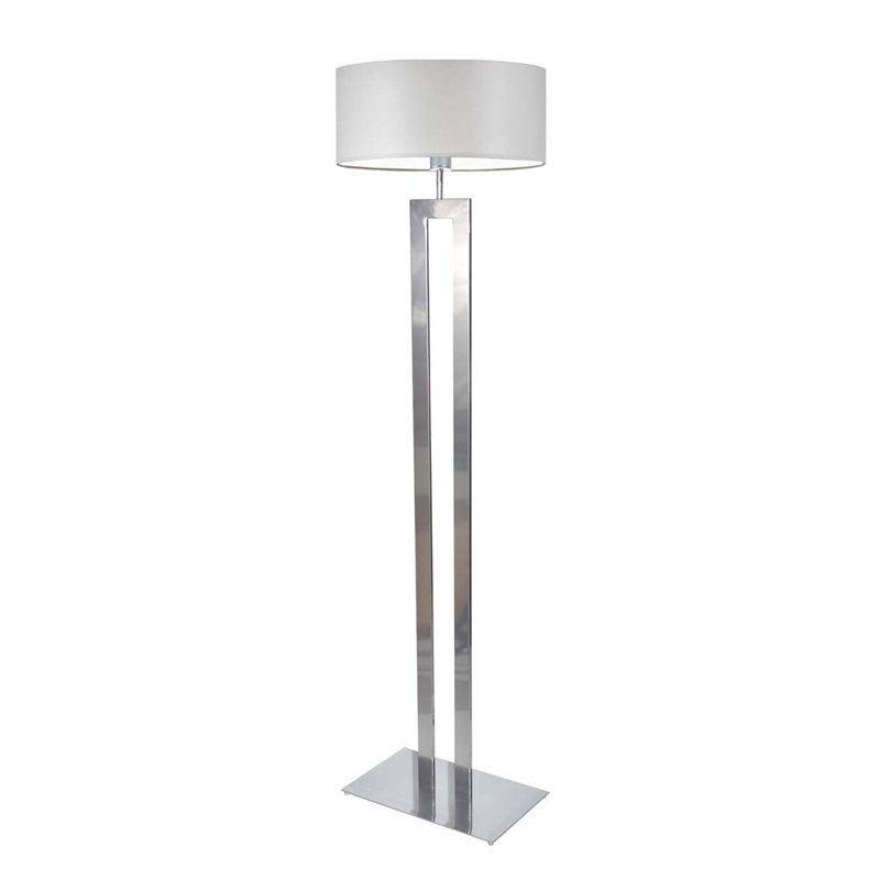 Artimizia 161cm Traditional Floor Lamp, Light Grey, Silver