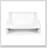 Lit simple extra-long blanc