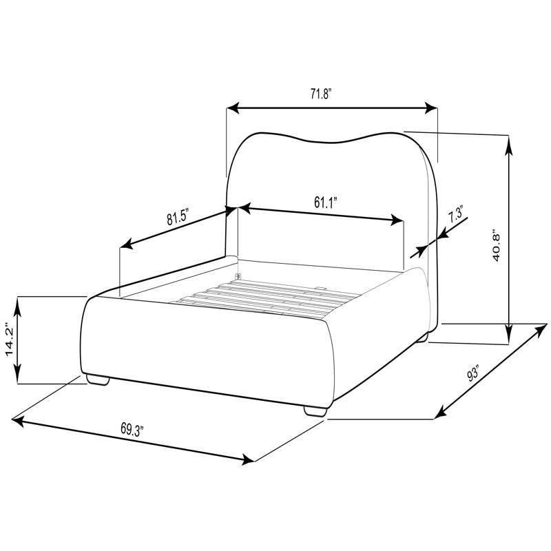 Lit tapissier Isbah, Grand
