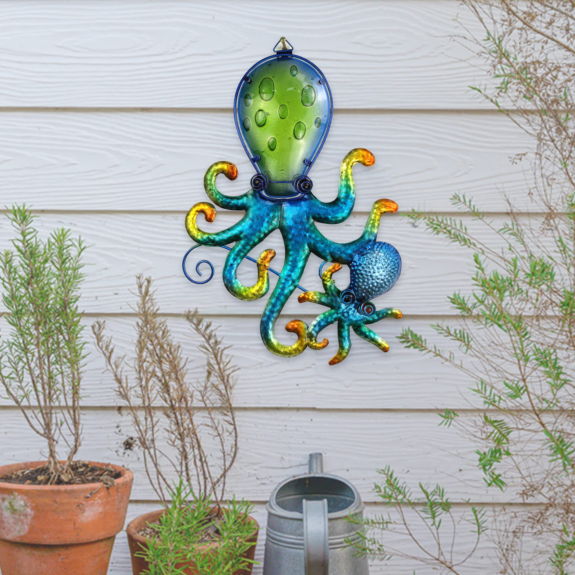 Rosecliff Heights Metal Octopus Wall Art | Wayfair