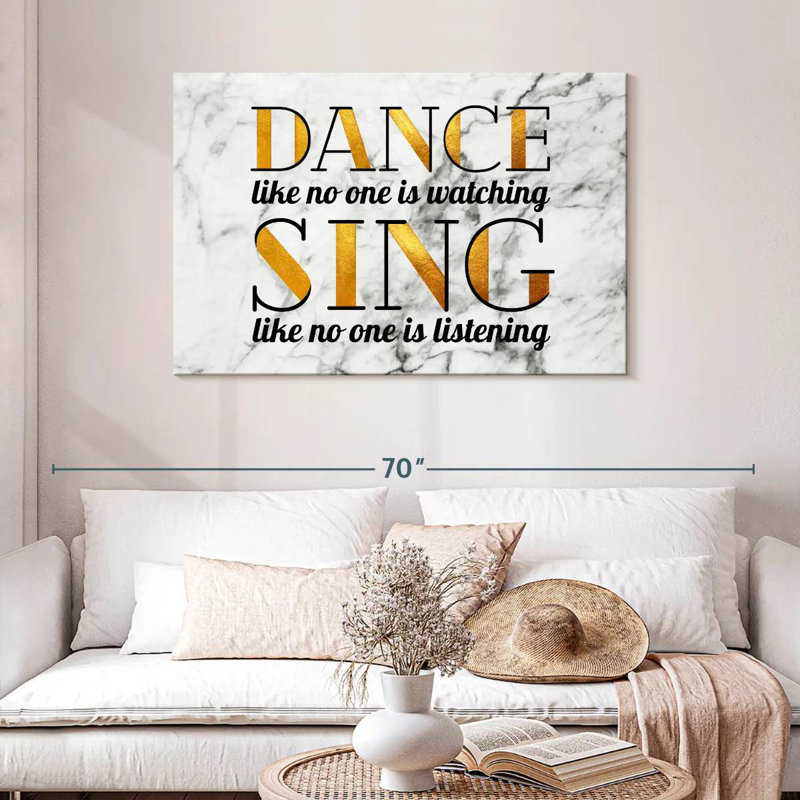 Tergel Dance And Sing Quotes, H 30 po x l 45 po