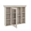 Armoire de rangement murale moderne 35 po x 28 po avec porte miroir et 6 tablettes ouvertes-861348151