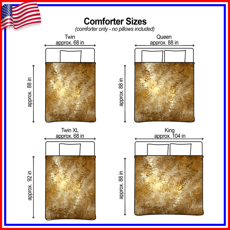 Bronze Grunge Texture Comforter, King