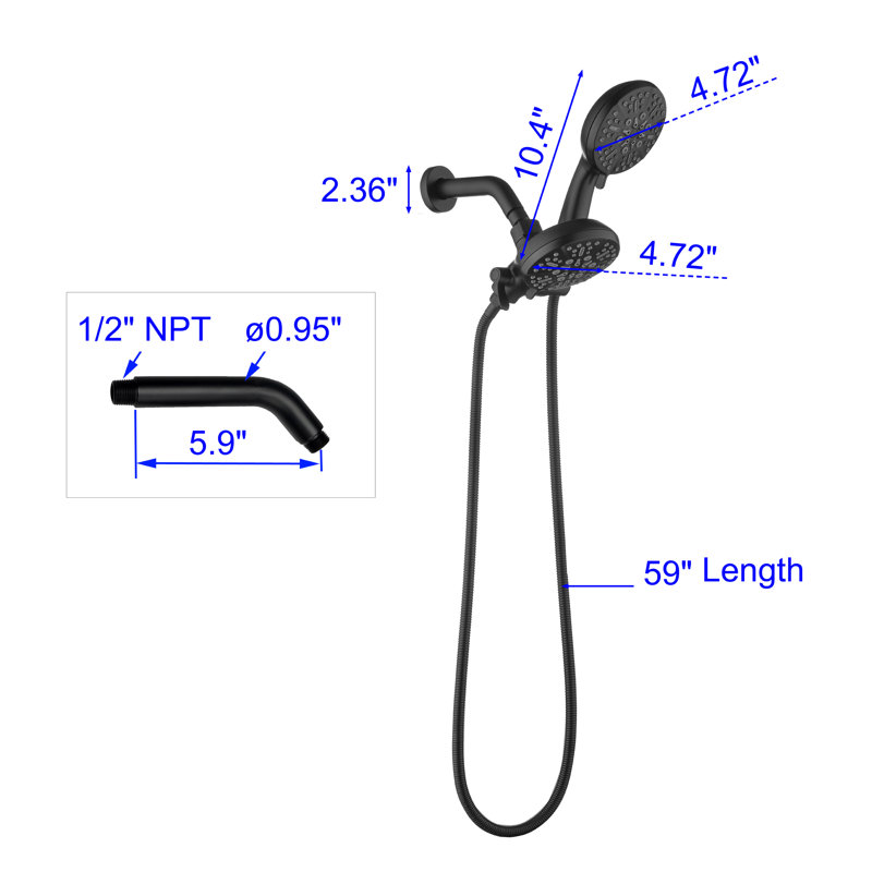 Dual Shower Head 2.5 GPM GPM