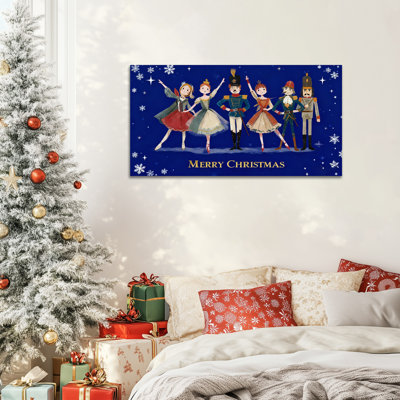 Grand art mural sur toile Merry Christmas