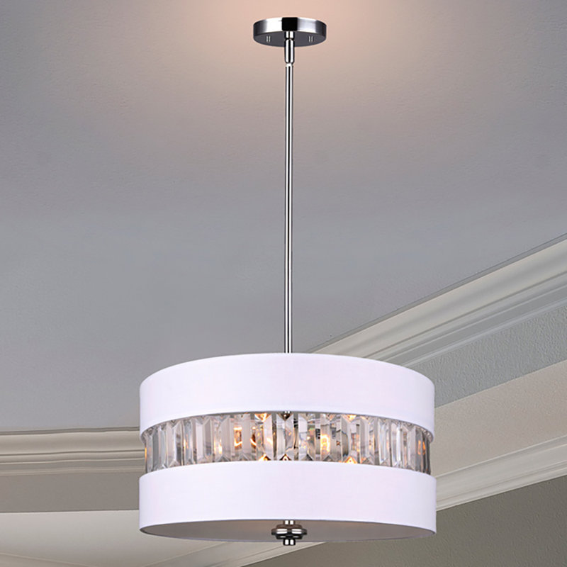 Zak 3 - Light Dimmable Drum Chandelier