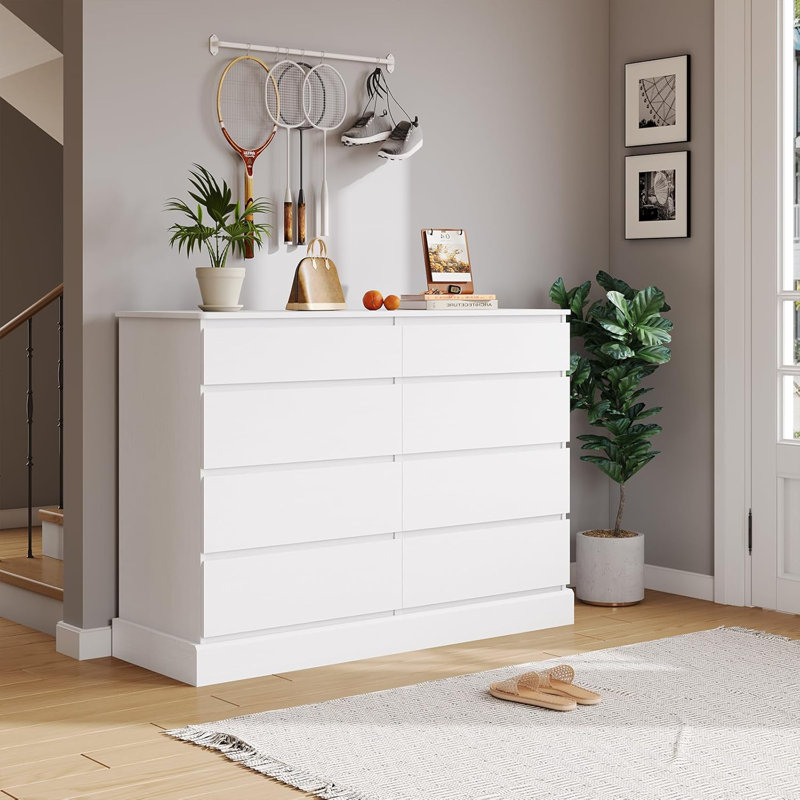 Victoir 51.6'' W 8 - Drawer Dresser, White