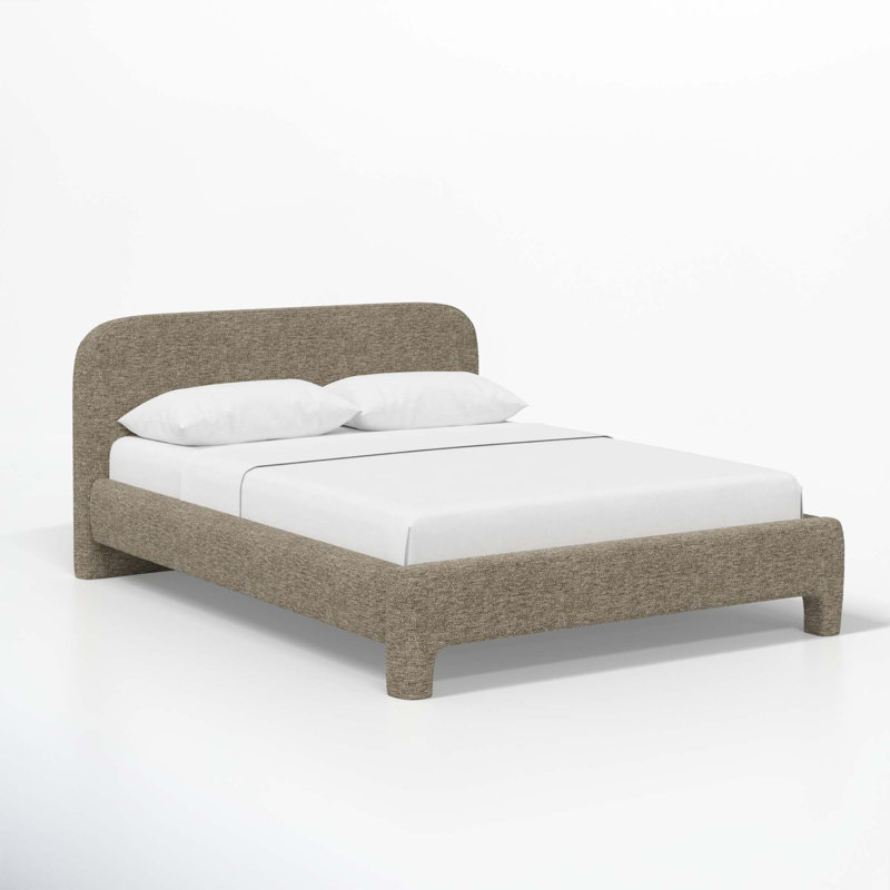 Illy Upholstered Standard Bed, California King, Milsap Granite Sustain® Tweed