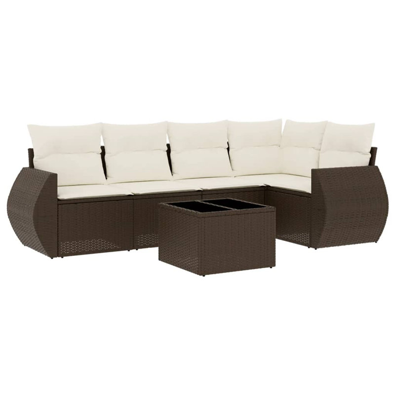 Grand canapé modulaire en rotin PE Vidaxl