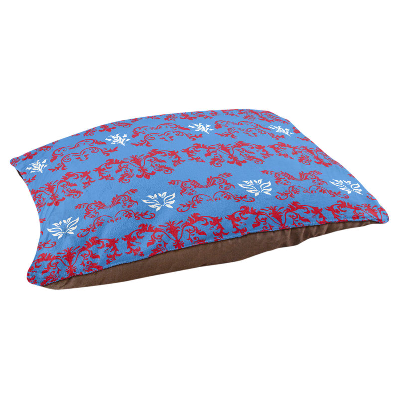 Lit pour chat Houston Houston, Taille petite - L 19,5 po x l 29,5 po, Bleu / rouge / blanc / brun