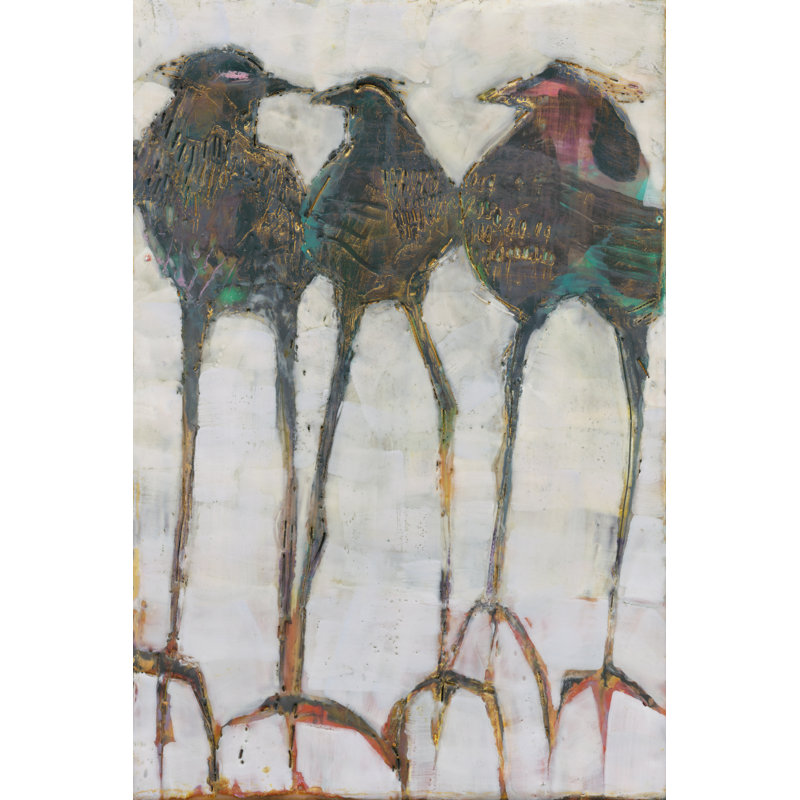Gaggle I by Sue Jachimiec - Wrapped Canvas Painting, 122cm H x 81cm W
