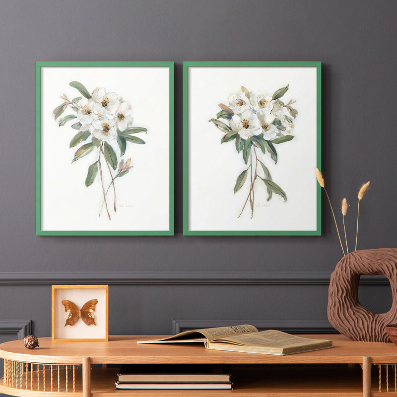 Impression encadrée Mountain Laurel I-Premium - prête à être accrochée - aucun clou requis - aucun clou requis, Gris