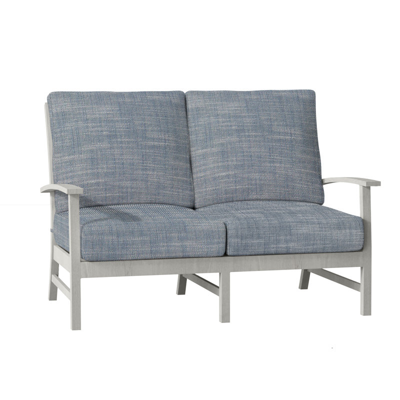 Causeuse en aluminium Charleston - Huître, Huître, Rollo Chambray, Pas de soudure