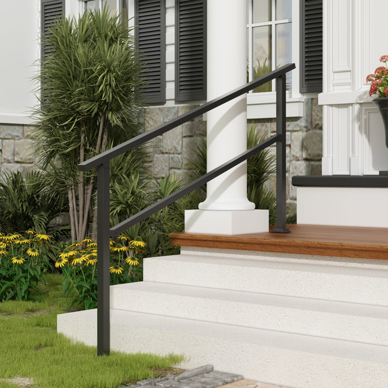 Stair Railing Kit Handrail Flexible Outdoor Deck Hand Rail, 36.2" H x 68.5" W x 3.3" D