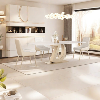 High-end sintered stone dining table set