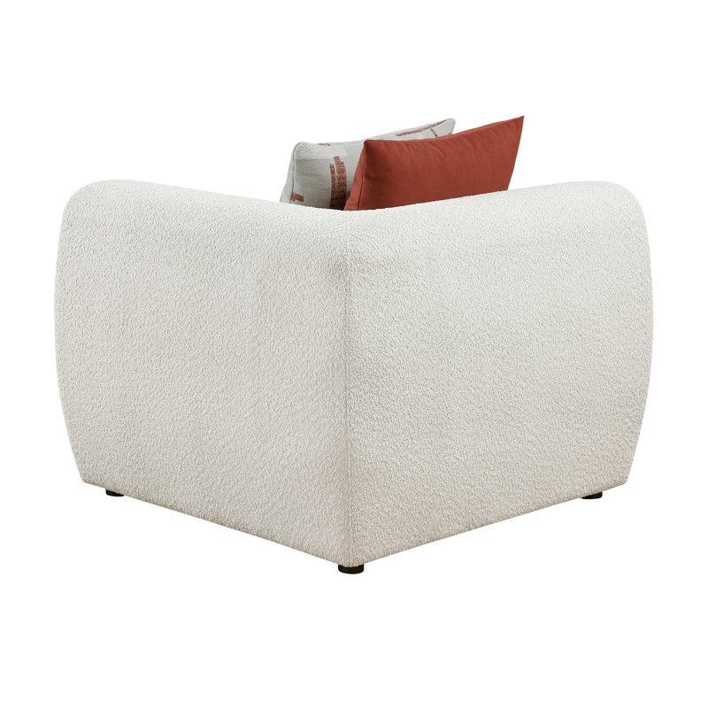 Canapé modulaire en chenille beige 7 pièces Franz