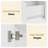 Wall Mount Makeup Vanity with Storage Cabinet, Open Shelves & 2 Drawers-477844500
