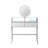 Chic Mirrored Makeup Vanity Desk with Storage and Charging Feature for Bedroom