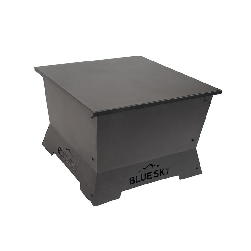 Black Steel 24" Square Fire Pit Lid
