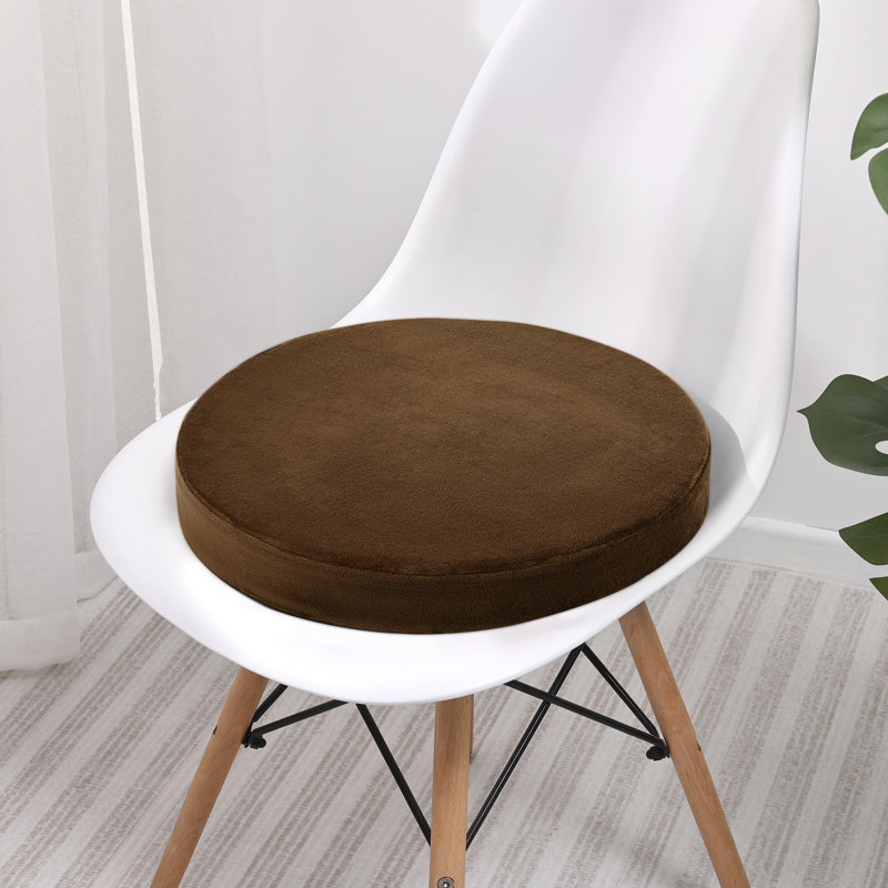Indoor 2'' Dining Chair Seat Cushion, Brown Polyester/Polyester Blend