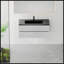 Meuble-lavabo flottant de 48 po avec lavabo, meuble de rangement mural moderne, plateau en sable noir quartz, tiroirs à fermeture en douceur, gris ciment-1686838197