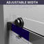 56 à 60 po X 76 po porte de douche coulissante double, 5/16 po verre trempé transparent facile à nettoyer noir mat-103531081