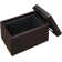 Saribel 22.75" Wide Faux Leather Rectangle Ottoman with Reversible Tray