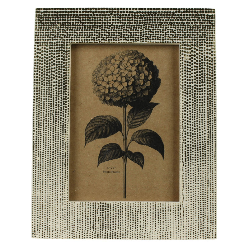 Frame, Ivory Resin And Gold Foil - 5X7
