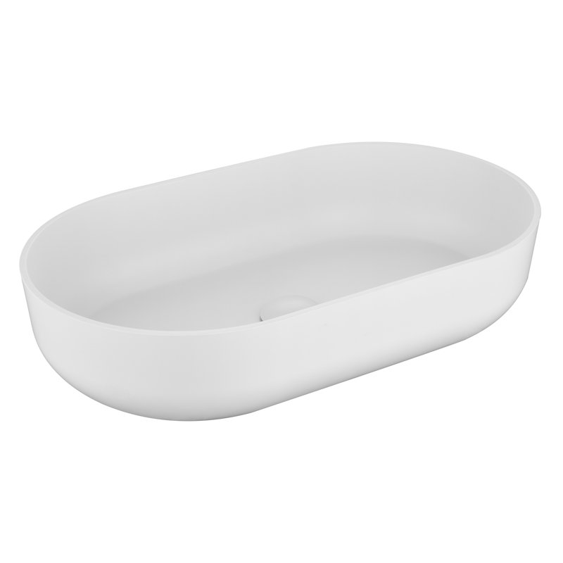 Topcraft Single Basin Bathroom Sink, White