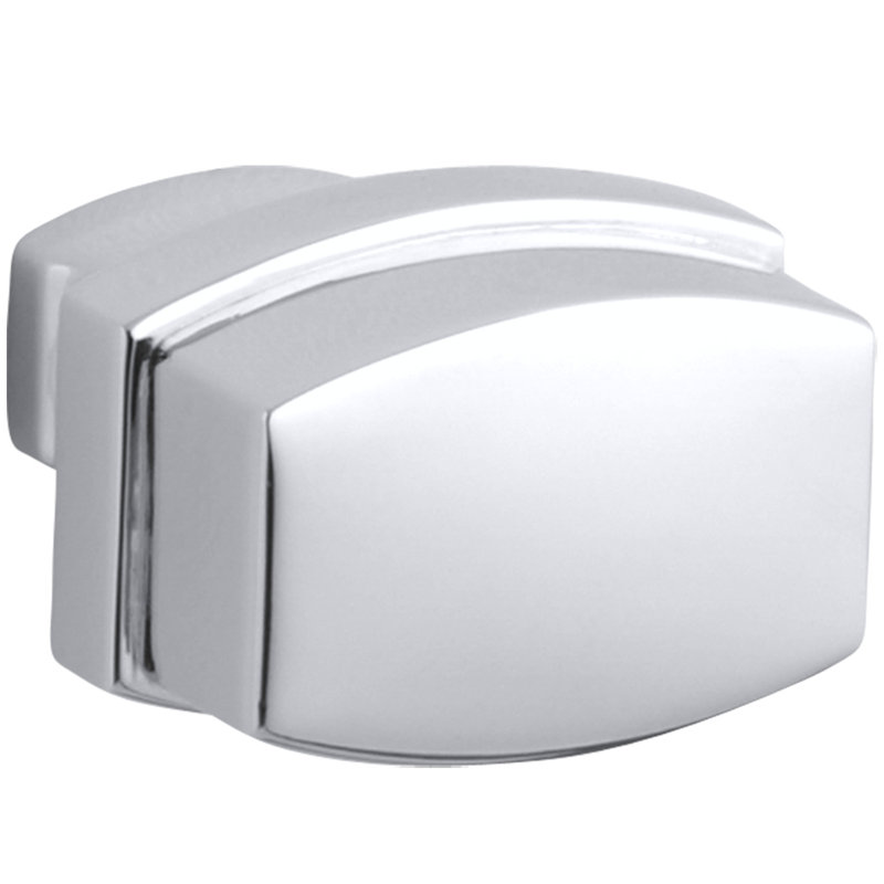 Bancroft 1 1/4" Length Rectangle Knob, Chrome poli