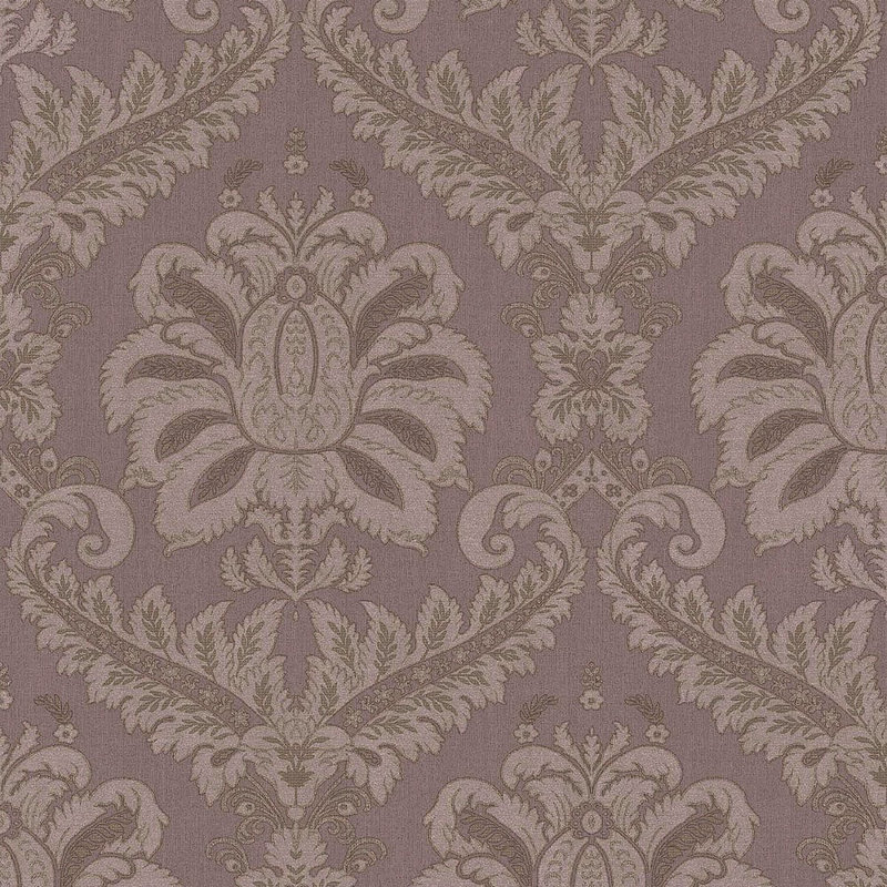 Ornamenta Collection Traditional Damask Wallpaper Roll, Purple