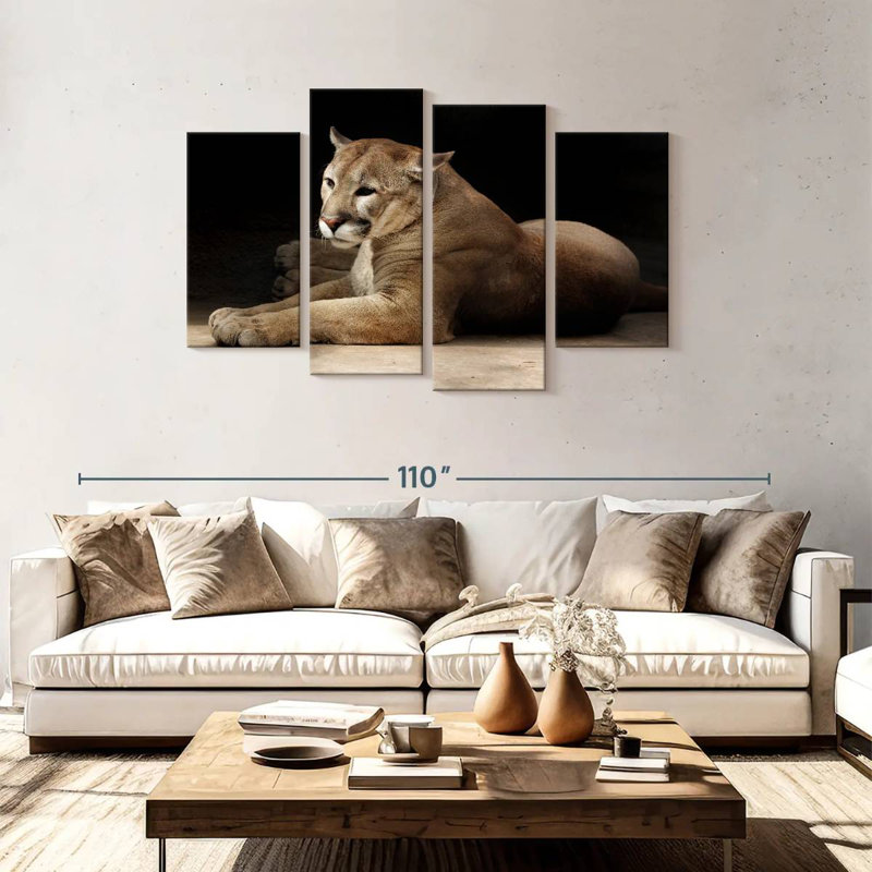 Brampt Lounging Puma, 48" H x 75" W