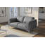Causeuse en cuir gris Michailas