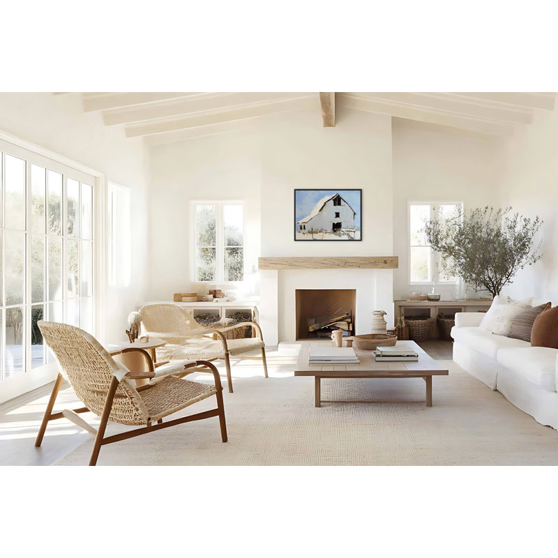 White Barn 4 Print by Sandra Pratt, 23" H x 30" W, Black