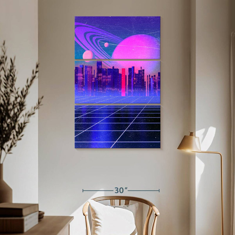 Oberle Abstract City, 65" H x 42" W