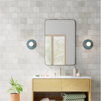 Single Light Dimmable Ceramic Flush Mount Sconce