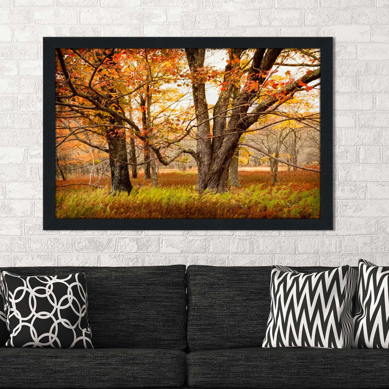 «Crossing Paths», reproduction de photo, H 33,5 po x l 49,5 po x P 1 po, Cadre espresso
