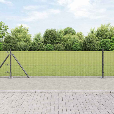 Vidaxl Fence With Posts Steel