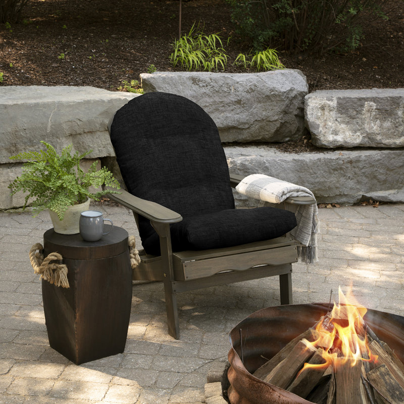 ARDEN Outdoor Seat/Back Cushion, Black Leala
