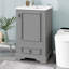 Meuble-lavabo de 20 pouces avec lavabo en céramique, porte à fermeture douce, support de rangement monté sur la porte et tablette réglable en forme de U-1061671712