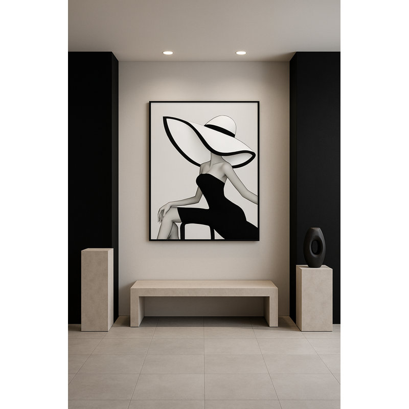 «Ivory Silence», art mural sur toile encadré par Kasian Art Studio, Brun