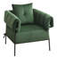 Fauteuil rembourré avec coussin d'assise et coussin plus épais-378841347